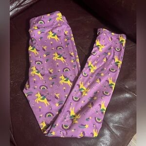 Girls l/xl Mardi Gras leggings